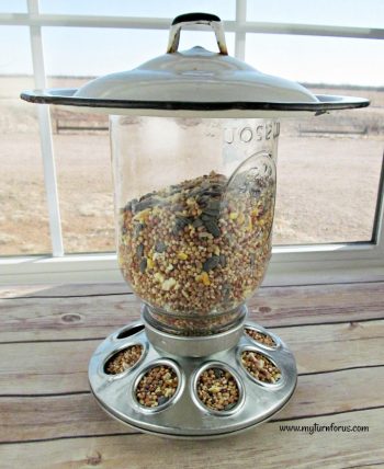 Diy Mason Jar Bird Feeder Bees And Roses